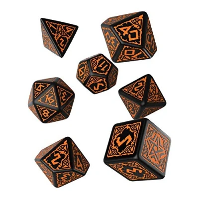 Imagen de Q WORKSHOP Pathfinder Juego de Dados Venganza del Infierno (7), Multicolor, 7.37 x 2.54 10.16 cm SPAT69QWP