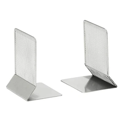 Imagen de Unbekannt MBE1 SLV Pack de 2 sujetalibros malla metálica, color plateado, MBE 1 SILVER