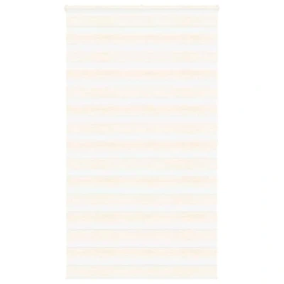 Imagen de vidaXL Estor Cebra Beige mármol Tejido Ancho 125,9 cm poliéster, Doble, Enrollable Cebra, Cortina Doble