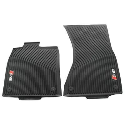 Imagen de Audi 4 g1061221b 041 Alfombrillas de pie Goma con S6 Logo Original Allwetter 2 x Delantero Negro