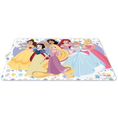 Imagen de Disney Mantel Individual para niñas de plástico Princesas Jasmine Cenicienta Rapunzel Belle Blancanieves Aurora Ariel