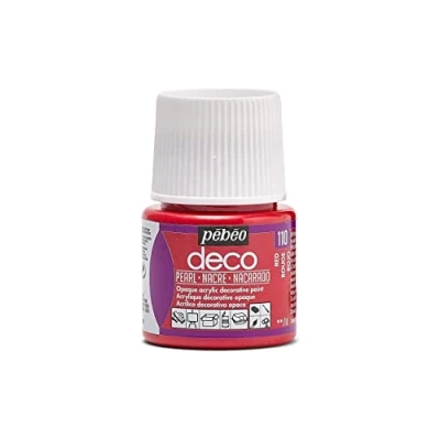 Imagen de Pébéo Pintura acrílica multisoporte Color Opaco Acabado Perlado Rojo 45ml