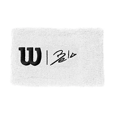 Imagen de Wilson Bela Extra Wide WRTBD II OSFA Muñequera, Adultos Unisex, White/White/ (Blanco), Talla Única