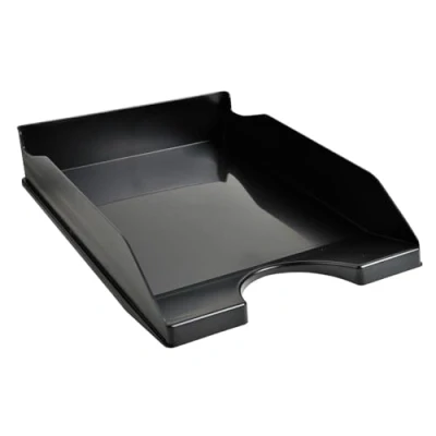 Imagen de Exacompta 123014D juego de 10 bandejas carpetas fundas ECOTRAY dimensiones 34,5x25,5x6,5 cm para documentos formato A4+ color negro certificado Blue Angel