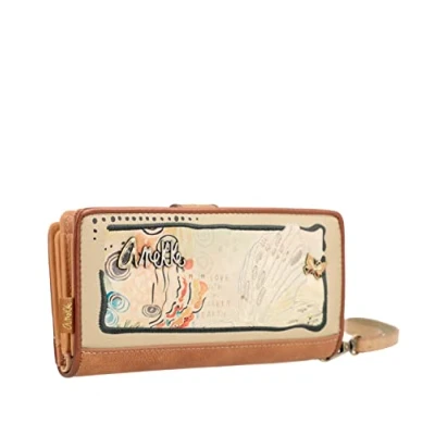 Imagen de Anekke Billetero Grande de Mujer Protección RFID Billetera Polipiel con Cierre Cremallera Amazonia Accesorios y Complementos 18x10x2 cm