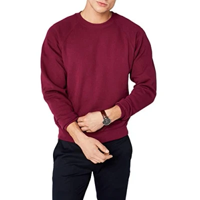 Imagen de Fruit Of The Loom 62 216 0, Sudadera Para Hombre, Rojo (Burgundy), Small