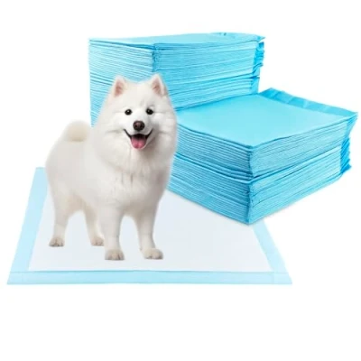 Imagen de Baxcdyswe 60 Unidades Empapadores Perros, x 90 cm Alfombrillas Higiénica Desechables para Mascotas, Diseño de 5 Capas a Prueba Fugas con Superficie Secado Rápido, Transpirables Resistente