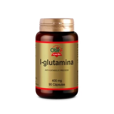 Imagen de Obire L Glutamina 400 mg Pack 1 Unidad 90 Cápsulas Favorece al Mantenimiento el Correcto Estado Celular y a la Reparación del Tejido Sistema Inmunológico