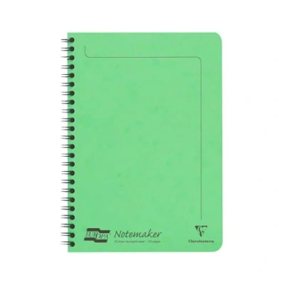 Imagen de Clairefontaine Ref 3097Z Cuaderno lateral Europa Notemaker (120 páginas) Tamaño A5, papel vitela cepillado de 90 g/m², hojas microperforadas, con forro Verde lima