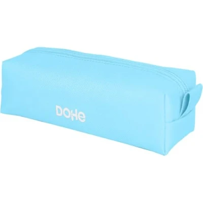 Imagen de DOHE Estuche Escolar Simple 1 Compartimento, Portatodo Rectangular Multiusos, 21x5x6 cm, Cierre de Cremallera, Fabricado en Poliéster Resistente Serenity Azul