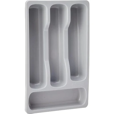 Imagen de Curver 228006 Bandeja para Cubiertos (tamaño pequeño, plástico, 33 x 20 6 cm), Color Gris