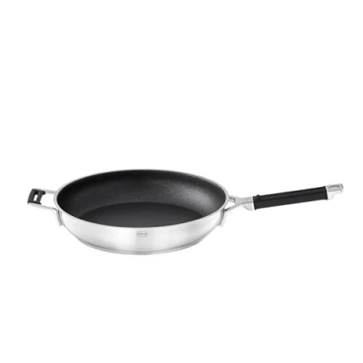 Imagen de RÖSLE SILENCE PRO Sartén con revestimiento antiadherente de ProResist, mango silicona, 32 cm, acero inoxidable 18/10, apta para inducción y lavavajillas