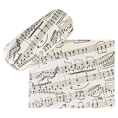 Imagen de VON LILIENFELD Estuche Gafas Notas Música Funda Ligeramente Estable Colorido Paño de limpieza