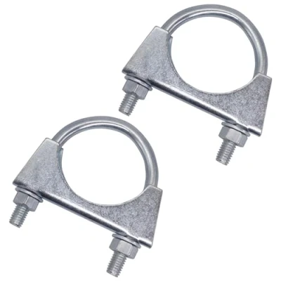 Imagen de SKIR&#039;CO (2 piezas) abrazaderas para tubos de 45 mm diámetro, con perno en U, soportes galvanizados