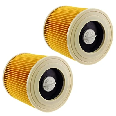 Imagen de SPARES2GO 2 Cartuchos de Filtro Premium compatible con Karcher WD2 WD3 WD3P Seco y Húmedo Aspiradora