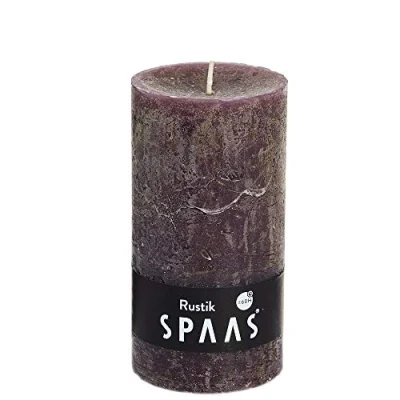 Imagen de Spaas marrón cálido 8 Velas rústicas sin Perfume 70, 60 Horas, Color, Cera de parafina, D 70 mm x H 130