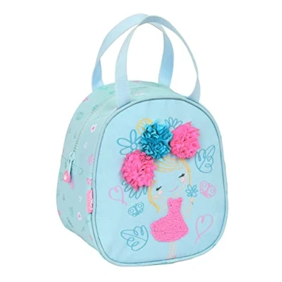 Imagen de Glowlab Kids Cute Doll Neceser Termo, Tejido Reciclable, Infantil, Adaptable a Carro, Ideal para Niños, Cómodo y Versátil, Calidad Resistencia, 19x14x22 cm, Color Azul claro