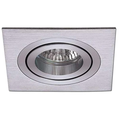 Imagen de wonderlamp Clasic W E0 Foco empotrable cuadrado GU10, Aluminio, 10 UNIDADES
