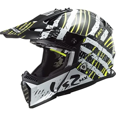 Imagen de LS2, Casco cross moto Fast evo verve black white, XL
