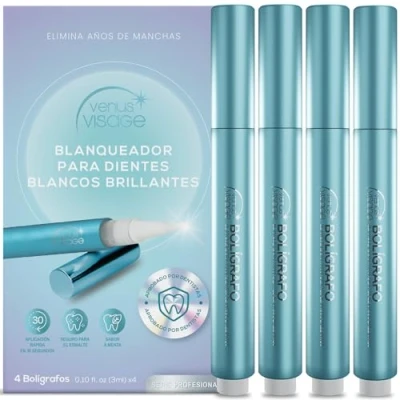 Imagen de Venus Visage Lápiz Blanqueador Dental Pro Series (4 Unidades) Blanqueamiento Sin Dolor Aprobado por Dentistas Gel Nocturno Sensibilidad para unos Dientes Blancos