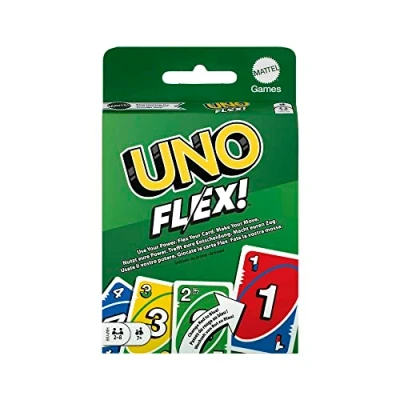 Imagen de Mattel Games Juego de Cartas UNO Flex Mesa Familiar, 2 a 8 Jugadores, +7 años (Mattel HMY99)