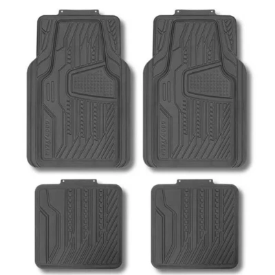 Imagen de Goodyear GOD9017 Juego de alfombrillas suelo PVC delante y detrás negro Ajuste universal norauto, oscaro, mister auto