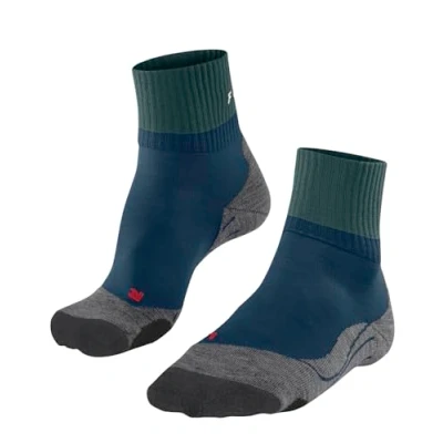 Imagen de FALKE TK2 Explore Short M Sso lana hilo funcional antiampollas gruesos 1 par, Calcetines para senderismo Hombre, Azul Blue Pond 6598, 39 41