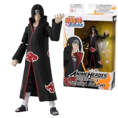 Imagen de BANDAI Naruto Shippuden Anime Heroes Figura de Acción Itachi Uchiha 17cm 36904 Multicolor Figuras articuladas Ideal para los fanaticos la Serie.