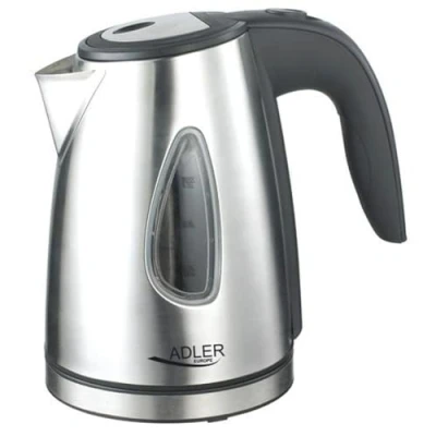Imagen de ADLER AD 1203 Hervidor de Agua Eléctrico Acero Inoxidable, Retroiluminado 1 Litro, Tapa automática, Filtro Anti cal, Base 360º, 1600W
