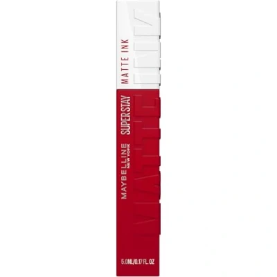 Imagen de Maybelline New York, SuperStay Matte Ink, Pintalabios Mate de Larga Duración, Tono 20 Pioneer, Rojo Oscuro