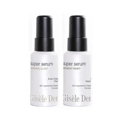 Imagen de GISÈLE DENIS Pack Serum Facial, Super Morning Glory 30 ml + Midnight Reset ml, para la Cara, Rutina Cuidado Piel, con Ácido Hialurónico y Retinol