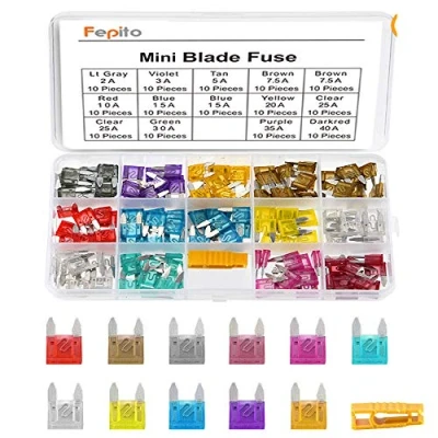Imagen de FEPITO 140pcs Mini fusible de la cuchilla del surtido coche para el carro auto con caja almacenamiento (2A, 3A, 5A, 7.5A, 10A, 15A, 20A, 25A, 30A, 35A, 40A)