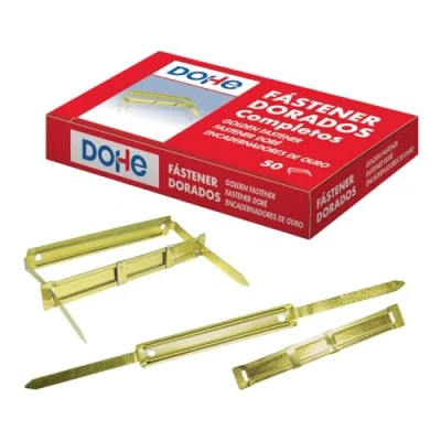 Imagen de Dohe Fasteners Metálicos Dorados para Encuadernación (50 uds.) Con Lengüeta y Pasador Material de oficina