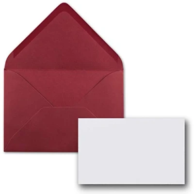 Imagen de FarbenFroh by GUSTAV NEUSER Juego de 25 tarjetas individuales con sobre, DIN A8, 7,1 x 4,5 cm, color blanco brillante, sobres C8, 7,6 5,2 adhesivo en húmedo