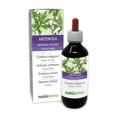 Imagen de Artemisa común (Artemisia vulgaris) hierba con flores Tintura Madre sin alcohol Naturalma Extracto líquido gotas 200 ml Complemento alimenticio Vegano