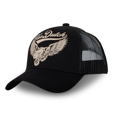 Imagen de Von Dutch Gorra Mujer León, Trucker Ajustable con Snapback, Negro, Beige, Talla TU, Negro , única