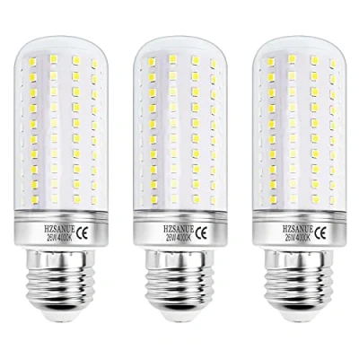 Imagen de HZSANUE LED Maíz Bombilla 26W, E27 Tornillo Edison Bombilla,200W Incandescente Equivalentes,Blanco Neutro de 4000K, 2900lm, 3 Pack