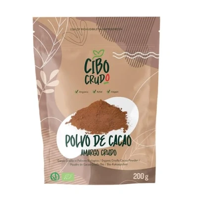 Imagen de Cacao Puro en Polvo Ecologico sin Azucar 200g. de Nibs no Alcalinizado. Rico Antioxidantes, Magnesio, Hierro, Vitamina B1 B2.