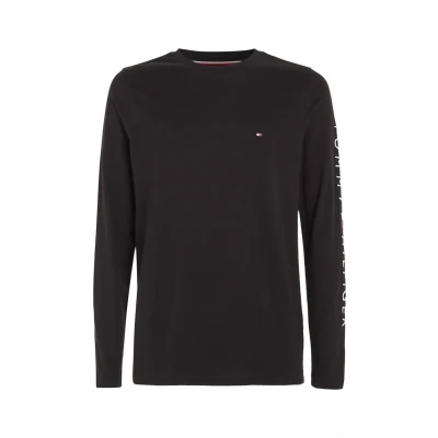 Imagen de Tommy Hilfiger LOGO LONG Sleeve TEE Camiseta de manga larga, Hombre, Talla: XXL, Black