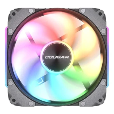 Imagen de Cougar APOLAR 120 ARGB Diseño de cadena margaritas para ventilador con conectividad sin herramientas, rodamientos hidrodinámicos HDB, control PWM, parada Q Stop, silenciosa, sistema