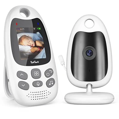 Imagen de TakTark Vigilabebes con Camara, Inalámbrico Camara Vigilancia Bebe Inteligente Monitor Bebé LCD 2.0&#039;&#039; y Cámara Visión Nocturna, Comunicación Bidireccional, VOX de la Temperatura