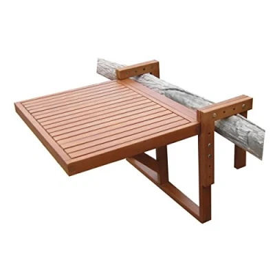 Imagen de madera plegable colgante para balcón, de eucalipto, 60 x 45 cm