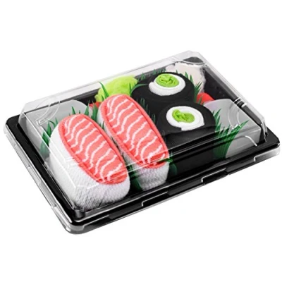 Imagen de Rainbow Socks Mujer Hombre Calcetines Sushi Salmón Maki de Pepino 2 Pares Tamaño 41 46