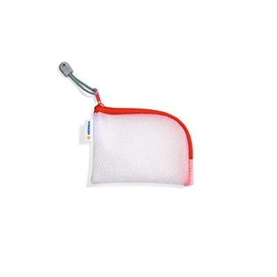 Imagen de HERMA 20245 bolsillo con cremallera A7 rojo transparente pequeño bolsa de aseo para teléfono móvil, cable carga, cosméticos, bolígrafos, llaves