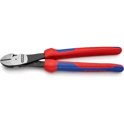 Imagen de Knipex Alicates de corte diagonal fuerza negro atramentado, con fundas multicomponentes 250 mm 74 02