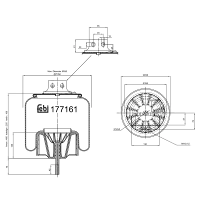 Imagen de FEBI BILSTEIN 177161 Fuelle, suspensión neumática