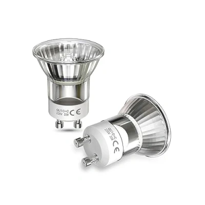 Imagen de DoRight 35W GU10 Bombillas Halógenas, MR11 Mini Bombilla de Luz Lava 360lm Regulable Halógena Reflectora para Lámparas 35MM Diámetro Blanco Cálido 2800K Paquete 2