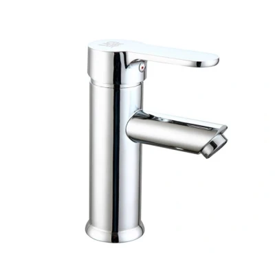 Imagen de DP Grifería Grifo monomando de lavabo, color plateado, serie Roble