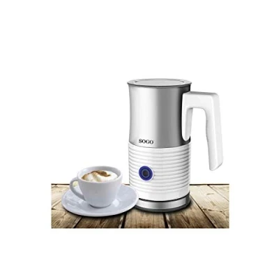 Imagen de SOGO Espumador y Calentador de Leche 300 ml 500W Práctico Potente para Preparar tus Bebidas Favoritas con Espuma Perfecta. Ideal cappuccinos, lattes más (SS 5745)
