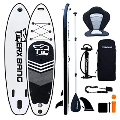 Imagen de TIGERXBANG Tabla de Sup Stand Up Paddle Board con Asiento Kayak Surf Hinchable 320x84x15cm para Adultos/niños Kit Completo ISUP